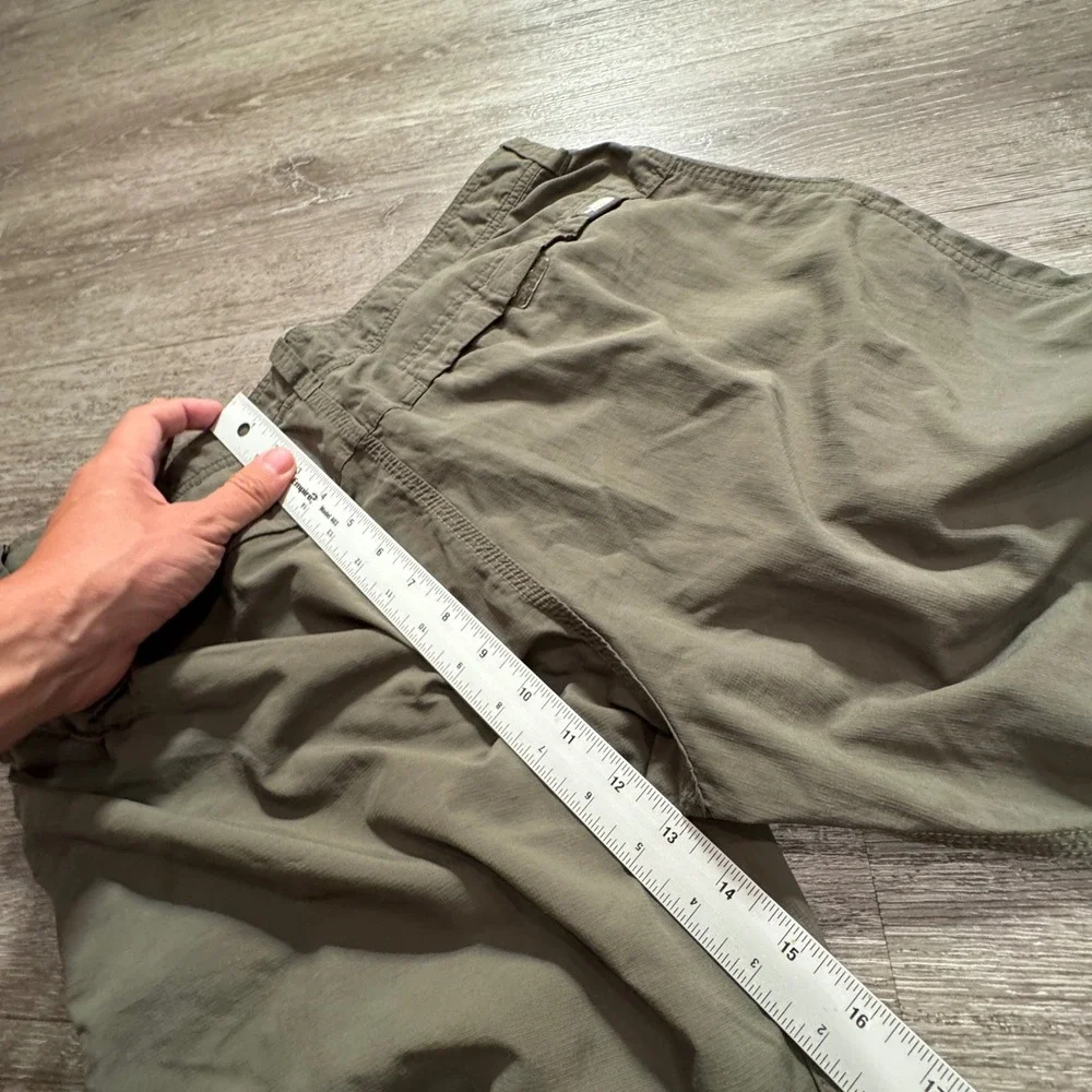 The North Face Convertible Pants Mens 34 Green Nylon Hiking Paramount Peak 34x32